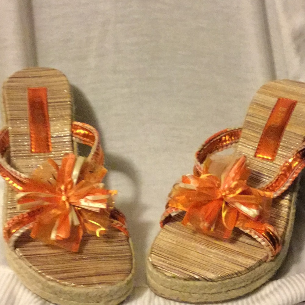 New.  Orange sandals